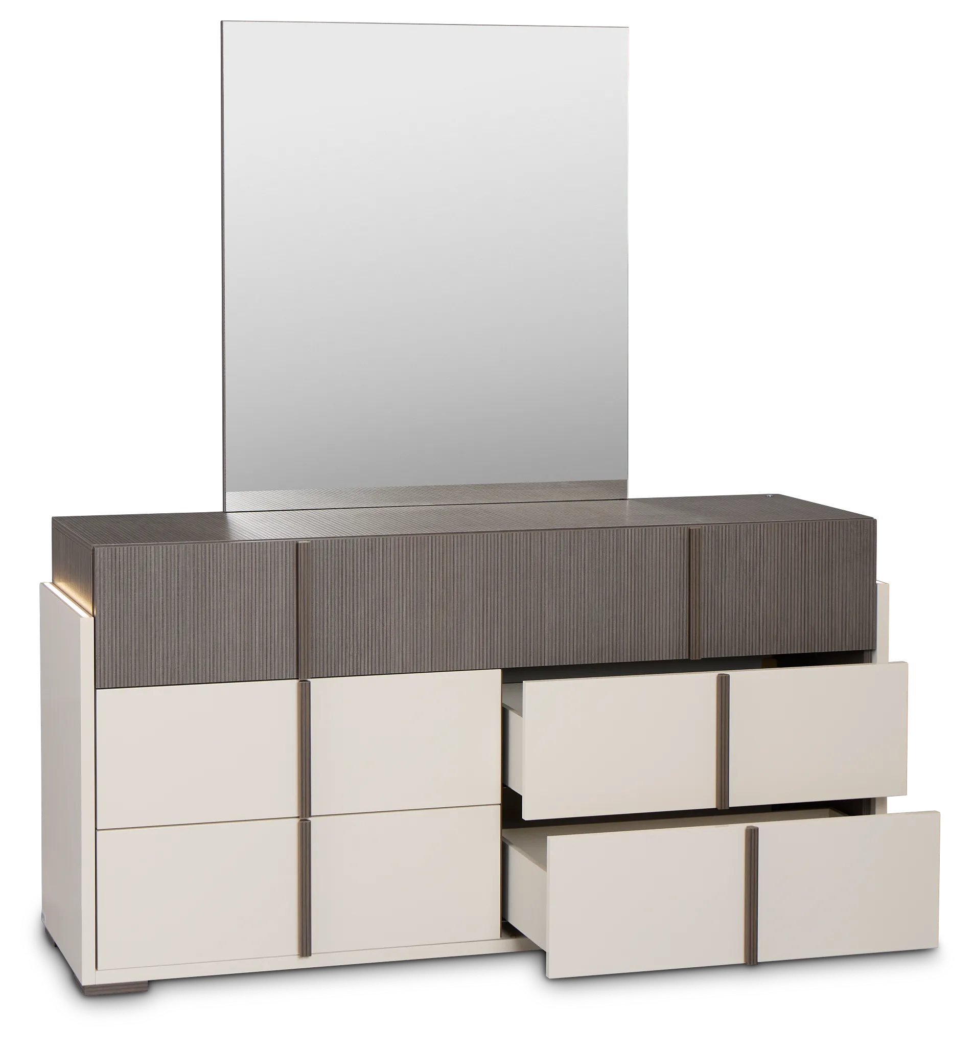 Sienna Two-tone Dresser & Mirror