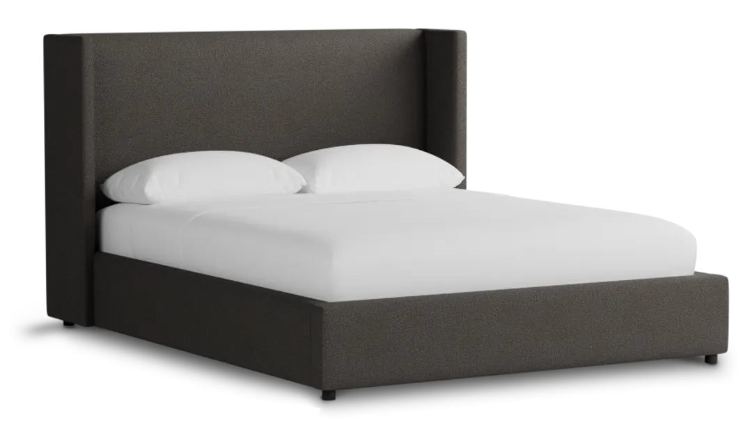 Captiva Elite Dark Gray 48" Upholstered Shelter Bed