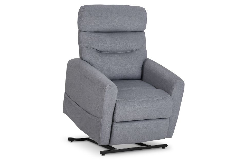 Canton Gray Fabric Power Lift Recliner,