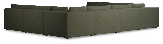 Destin Sutton Green Fabric 8-piece Modular Sectional