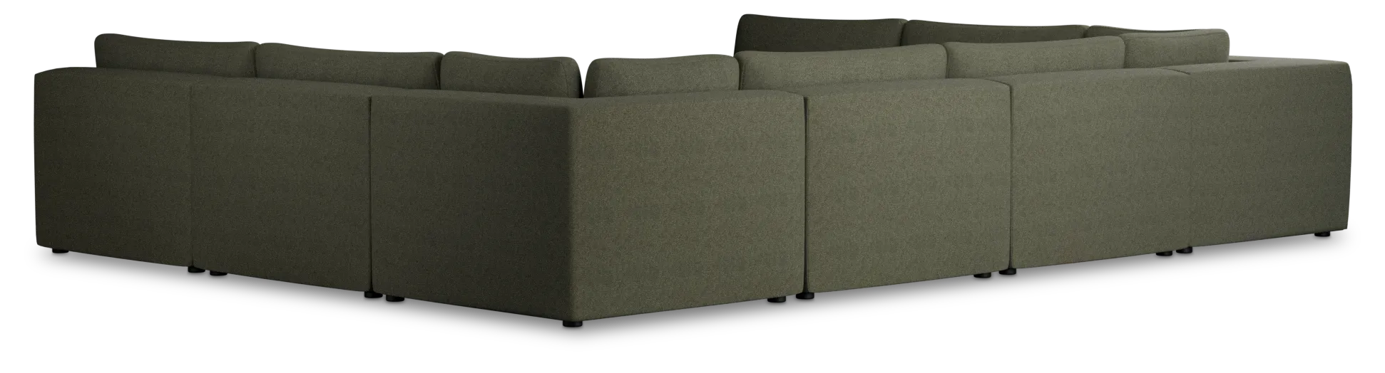 Destin Sutton Green Fabric 8-piece Modular Sectional