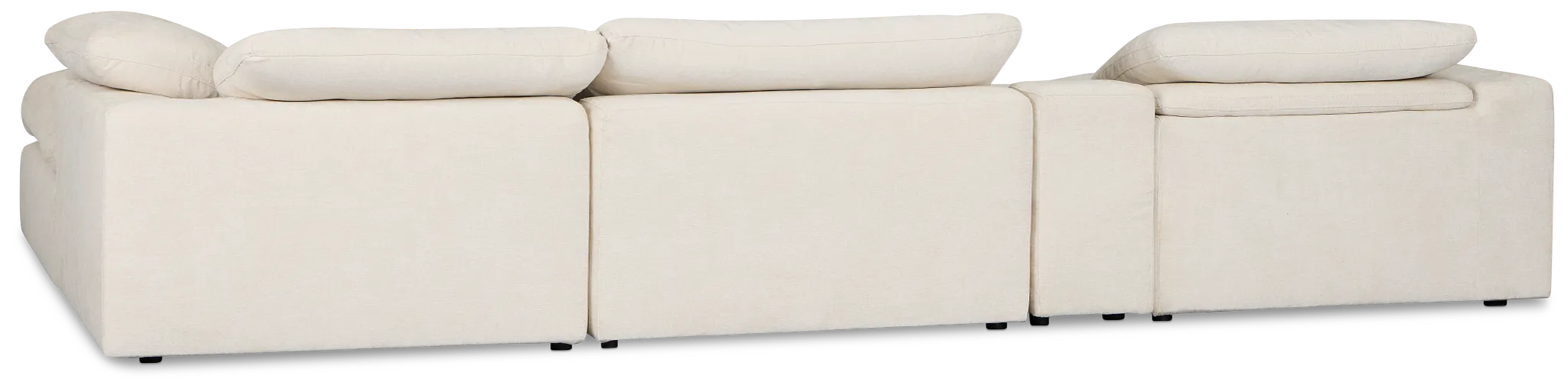 Drift Light Beige Fabric Small Right Bumper Power Reclining Sectional