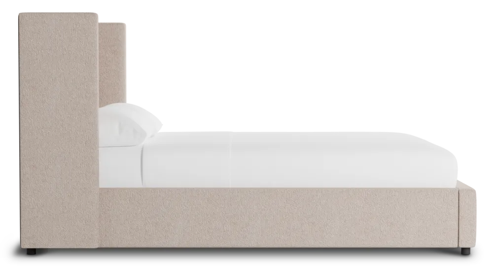 Captiva Elite Light Taupe 48" Upholstered Shelter Bed