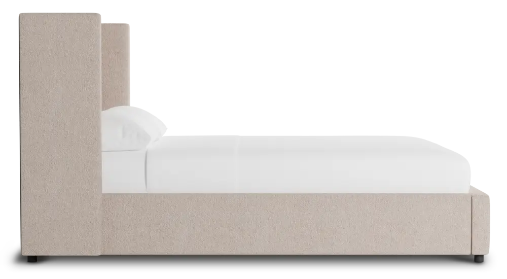 Captiva Elite Light Taupe 48" Upholstered Shelter Bed Captiva Elite Light Taupe 48" Upholstered Shelter Bed