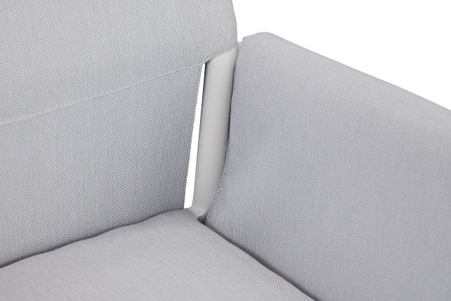 Barbados White Aluminum Sling Arm Chair