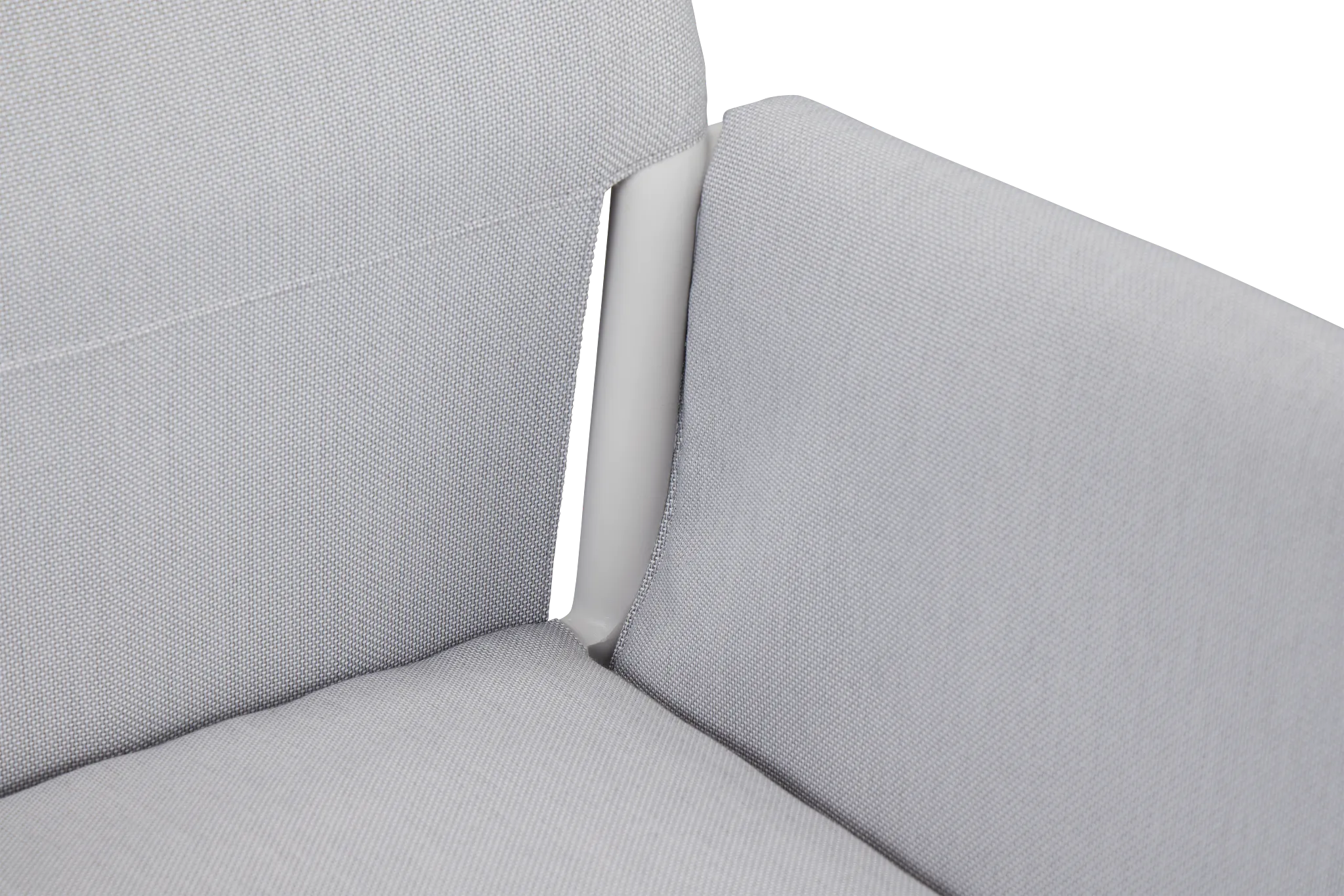 Barbados White Aluminum Sling Arm Chair