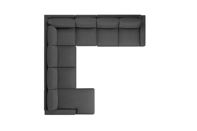 Edgewater Delray Dark Gray Large Left Chaise Sectional