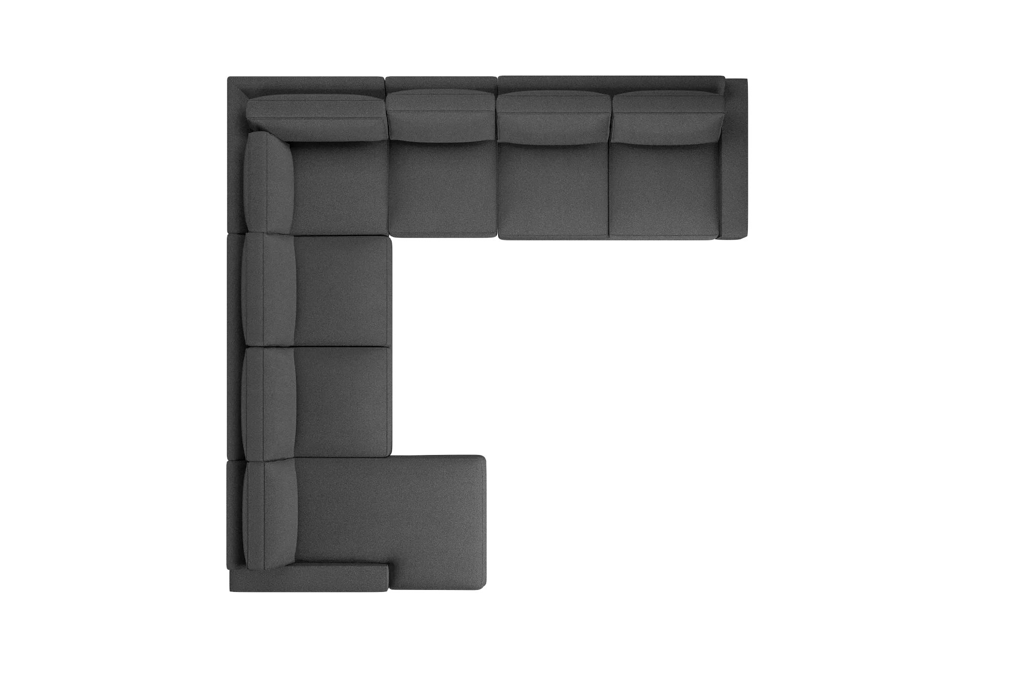 Edgewater Delray Dark Gray Large Left Chaise Sectional