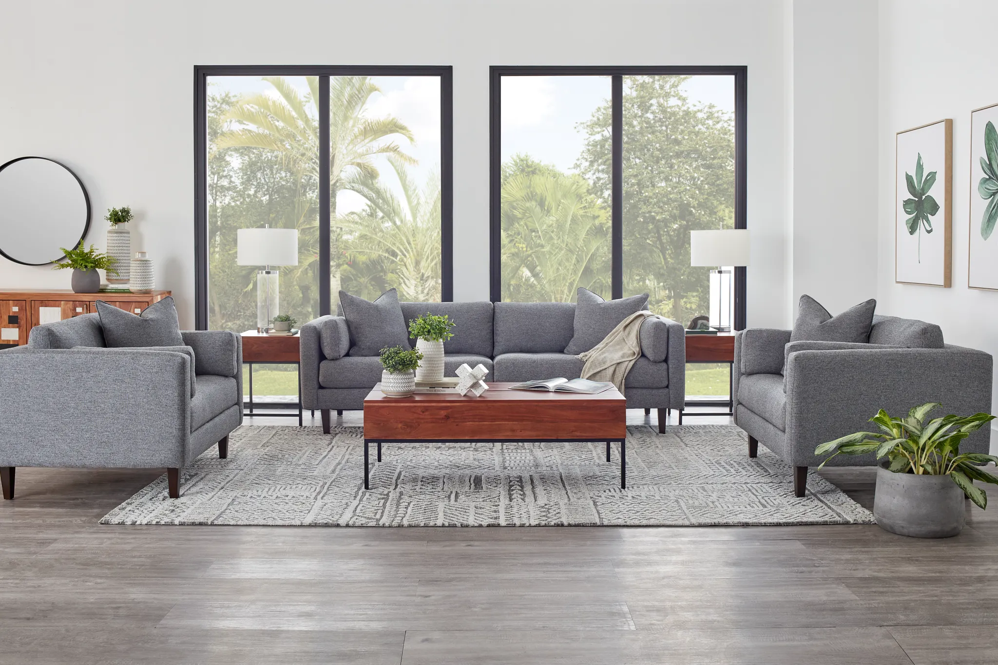 Addison Round Cement Planter Addison Round Cement Planter