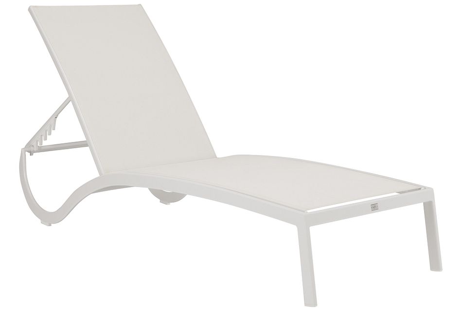 Lisbon White Sling Chaise Lisbon White Sling Chaise on Living Accents Sling Folding Chaise id=50787