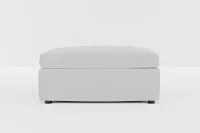 Destin Delray Light Gray Fabric Cocktail Ottoman