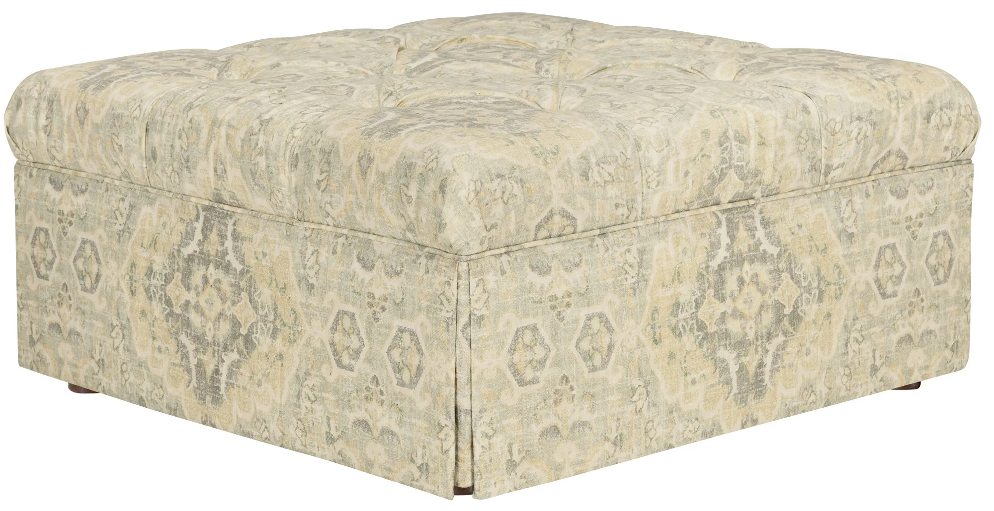 Malory Multicolored Fabric Accent Ottoman
