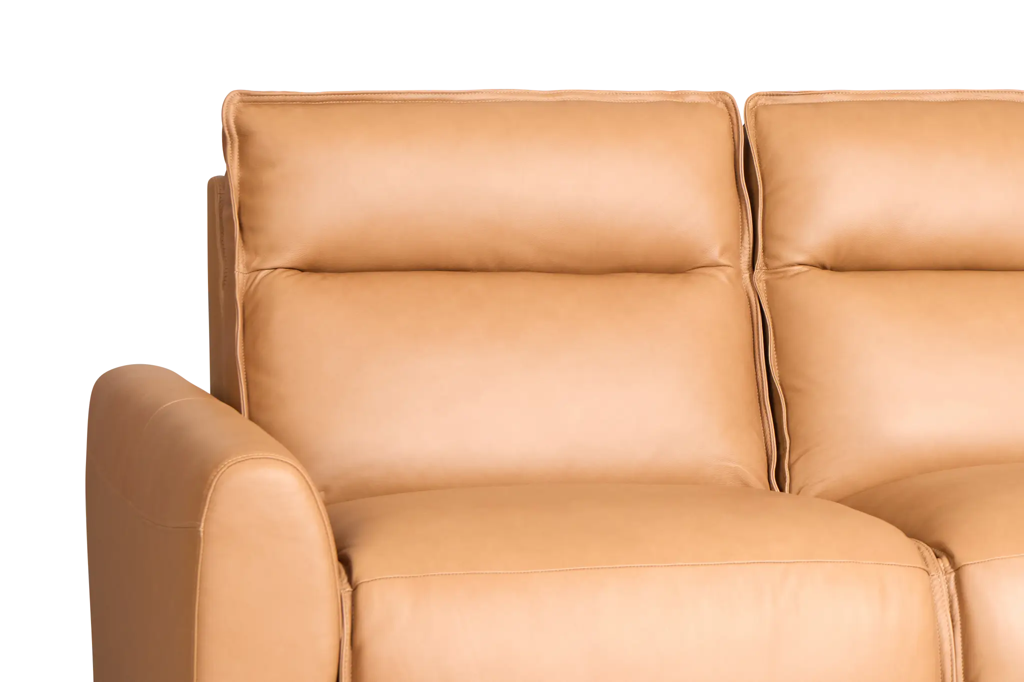 Edison Medium Brown Leather/Vinyl 3-piece Modular Power Sofa Edison Medium Brown Leather/Vinyl 3-piece Modular Power Sofa