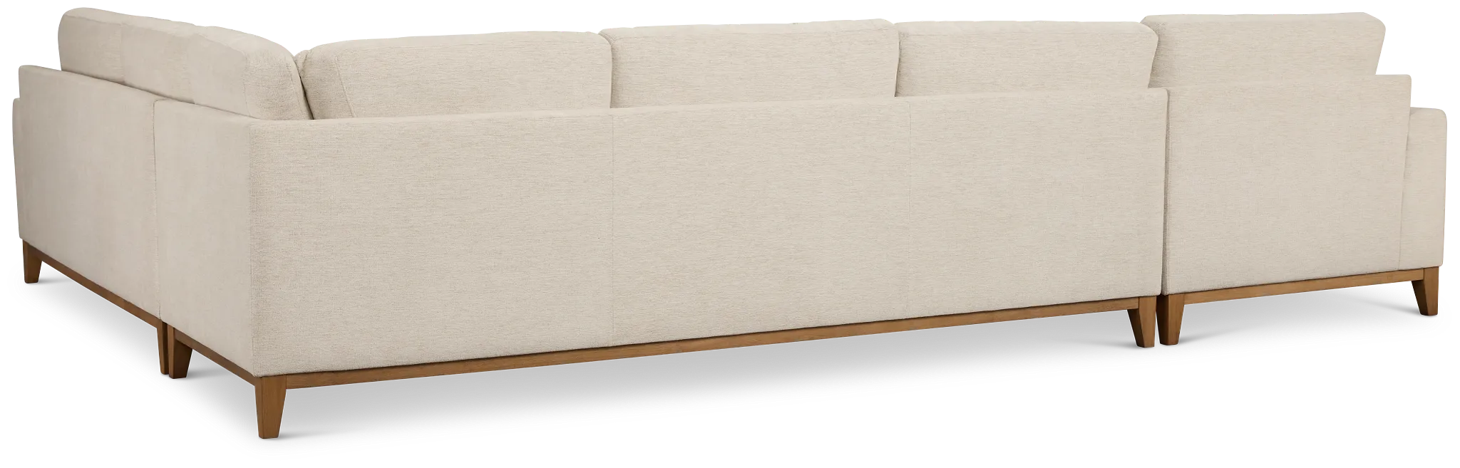 Maisie Light Beige Fabric Medium Left Chaise Sectional