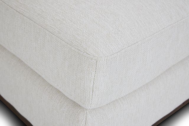 Mckenzie White Rect Ottoman