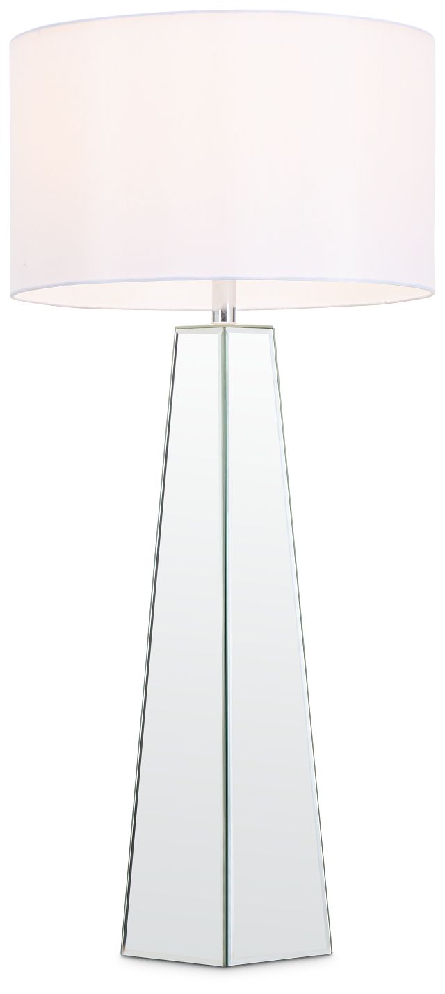 Aslan Gray Glass Table Lamp