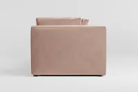 Destin Joya Light Pink Velvet 2-piece Modular Sofa