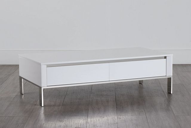 Vancouver White Rectangular Coffee Table