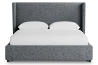 Captiva Elevation Gray 48" Upholstered Shelter Bed