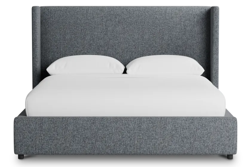 Captiva Elavation Gray 48" Upholstered Shelter Bed