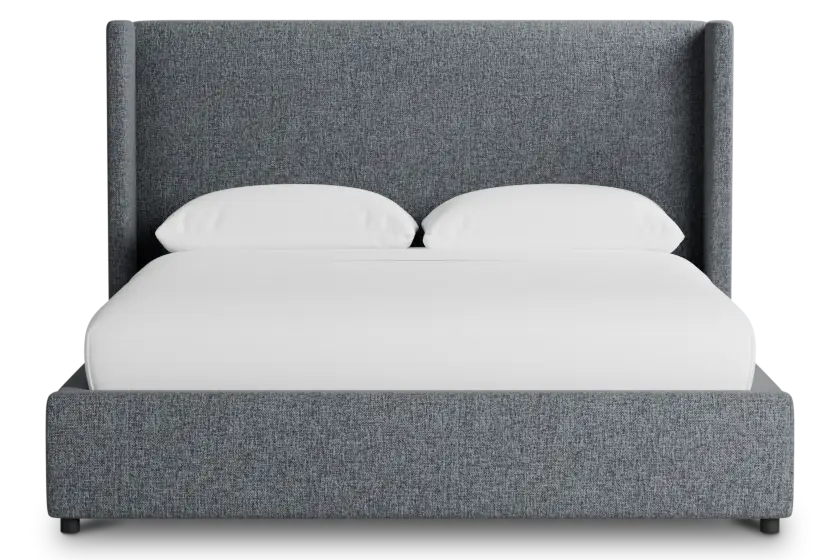 Captiva Elavation Gray 48" Upholstered Shelter Bed Captiva Elavation Gray 48" Upholstered Shelter Bed