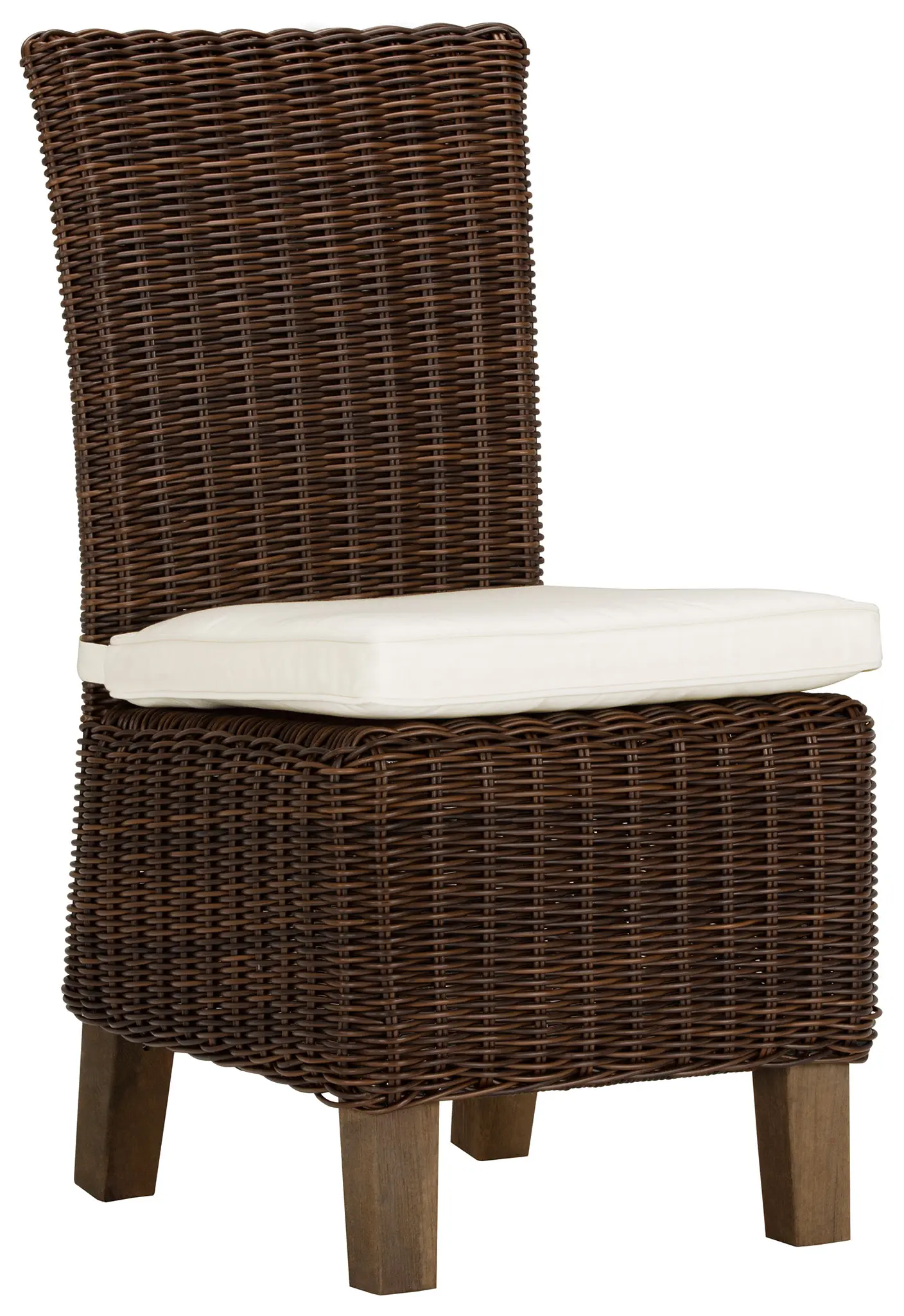 Canyon Dark Brown White Woven Side Chair Canyon Dark Brown White Woven Side Chair