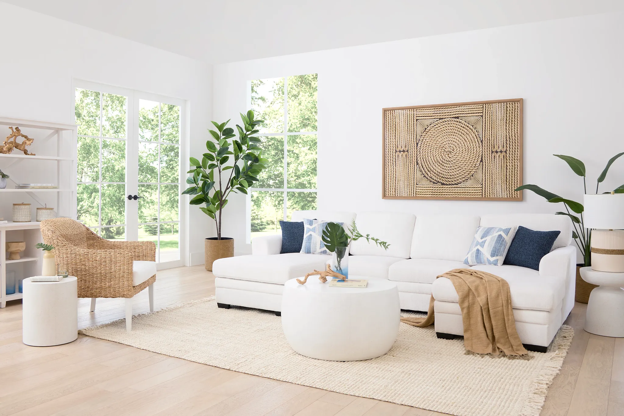 Jensen Beige Round End Table