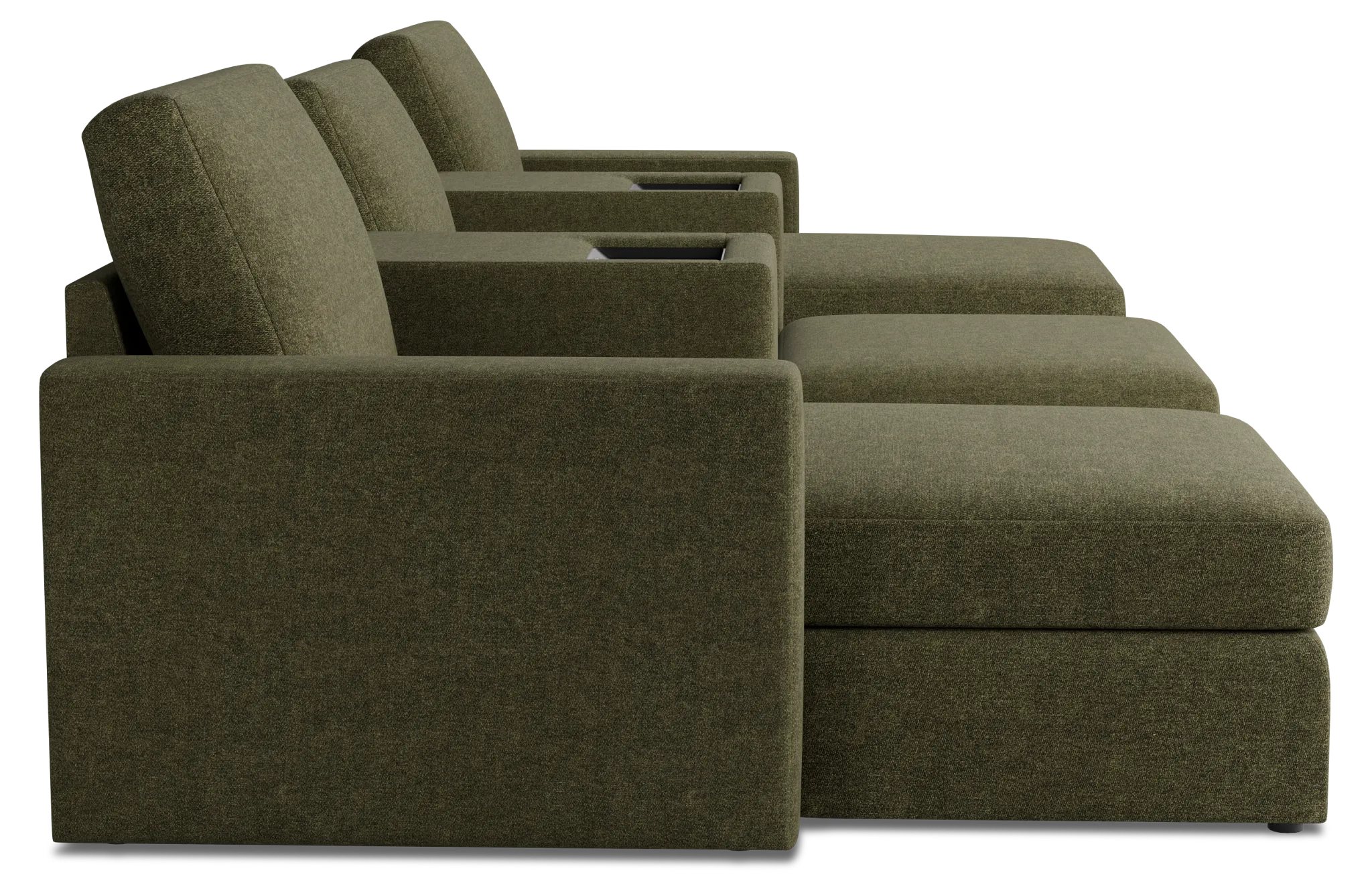 Citymod Green Fabric 6-piece Home Theater With Storage Consoles