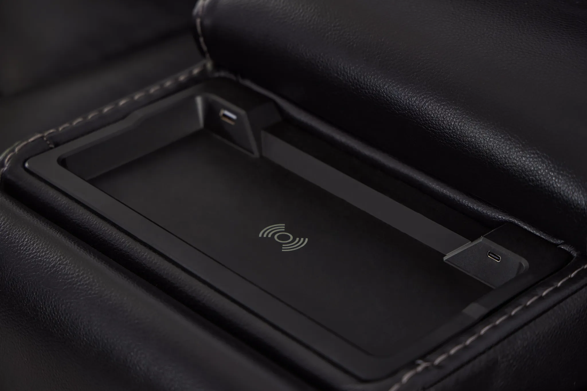 Omega Black Micro Power Reclining Console Loveseat