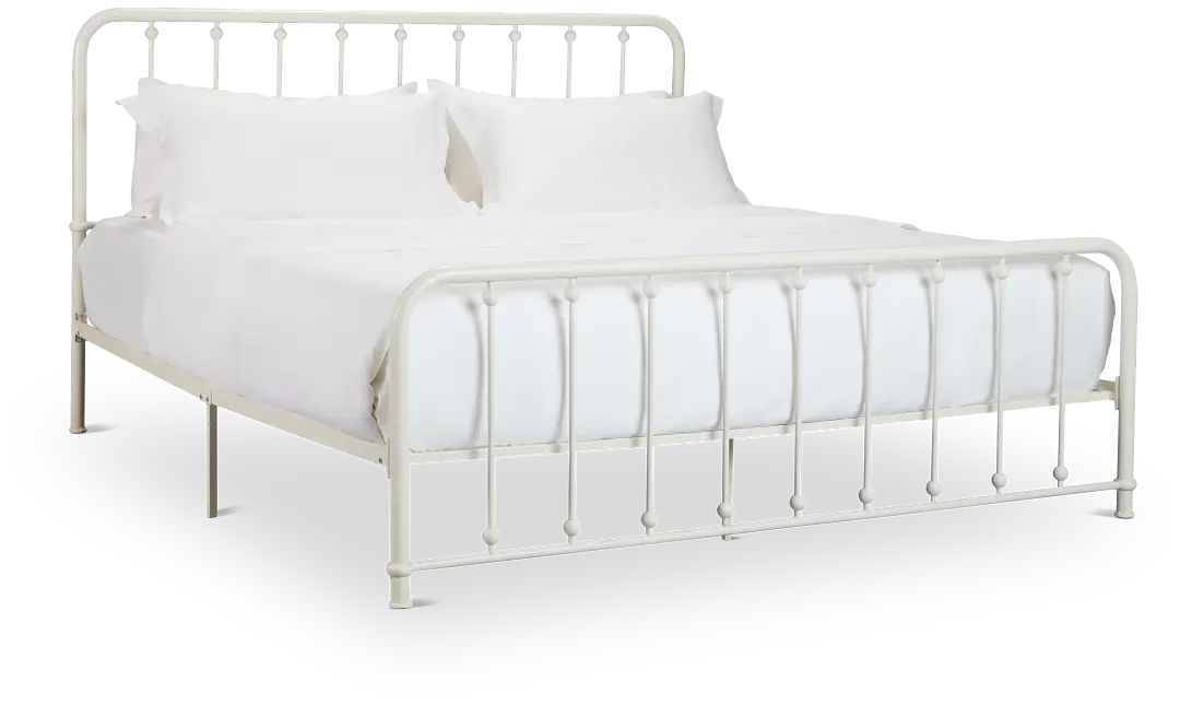 Rory White Metal Panel Bed Rory White Metal Panel Bed