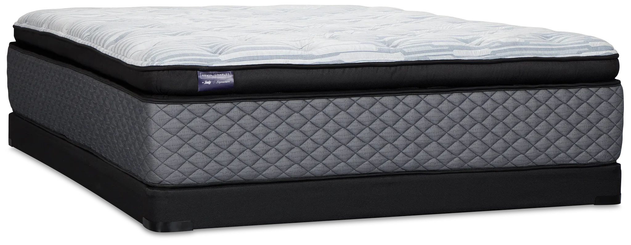 Kevin Charles By Sealy Signature Ultra Plush Low-profile Mattress Set