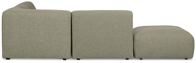 Baylor Green Fabric 5-piece Left Facing Bumper Sectional