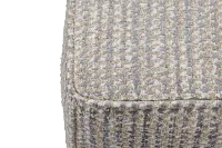 Webcam Gray Fabric Accent Pouf