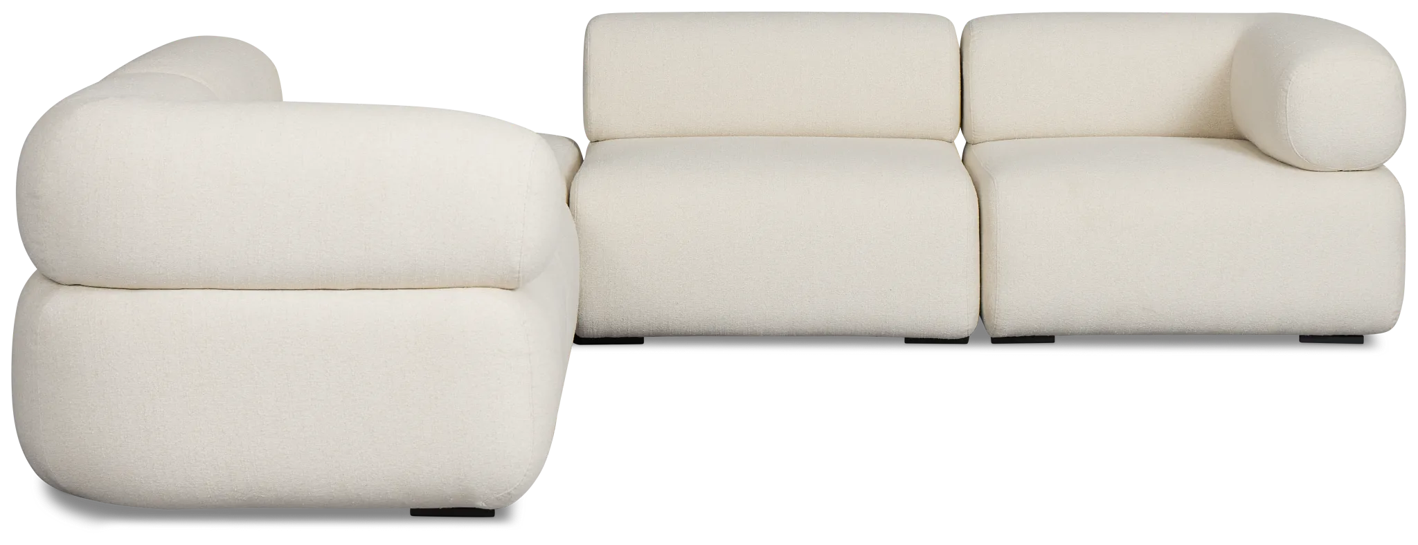 Celeste Light Beige Fabric 5-piece Modular Sectional With Corner Ottoman