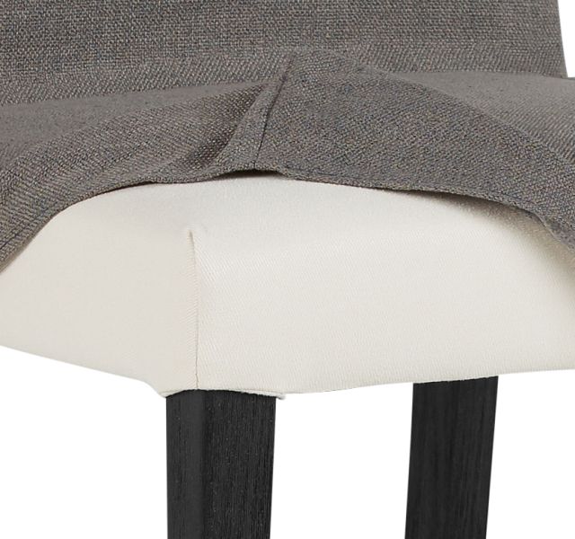 Harbor Dark Gray Short Slipcover Chair With Dark-tone Leg (5)