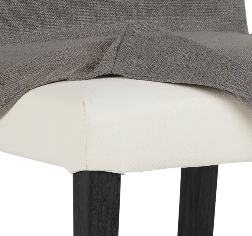 Harbor Dark Gray Short Slipcover Chair With Dark-tone Leg