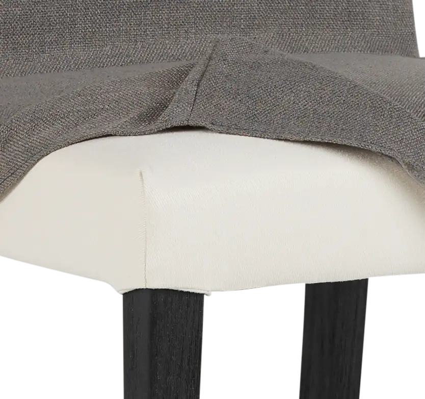 Harbor Dark Gray Short Slipcover Chair With Dark-tone Leg Harbor Dark Gray Short Slipcover Chair With Dark-tone Leg