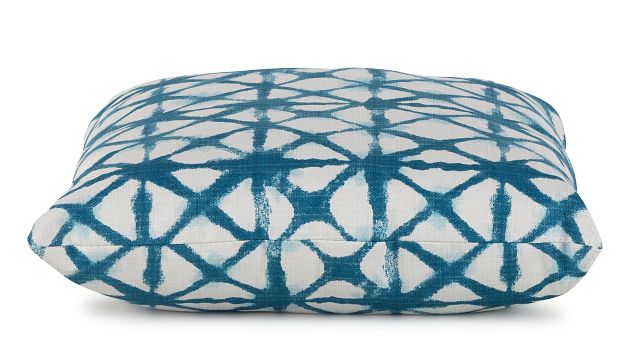 Shibori Teal 20" Indoor/outdoor Square Accent Pillow