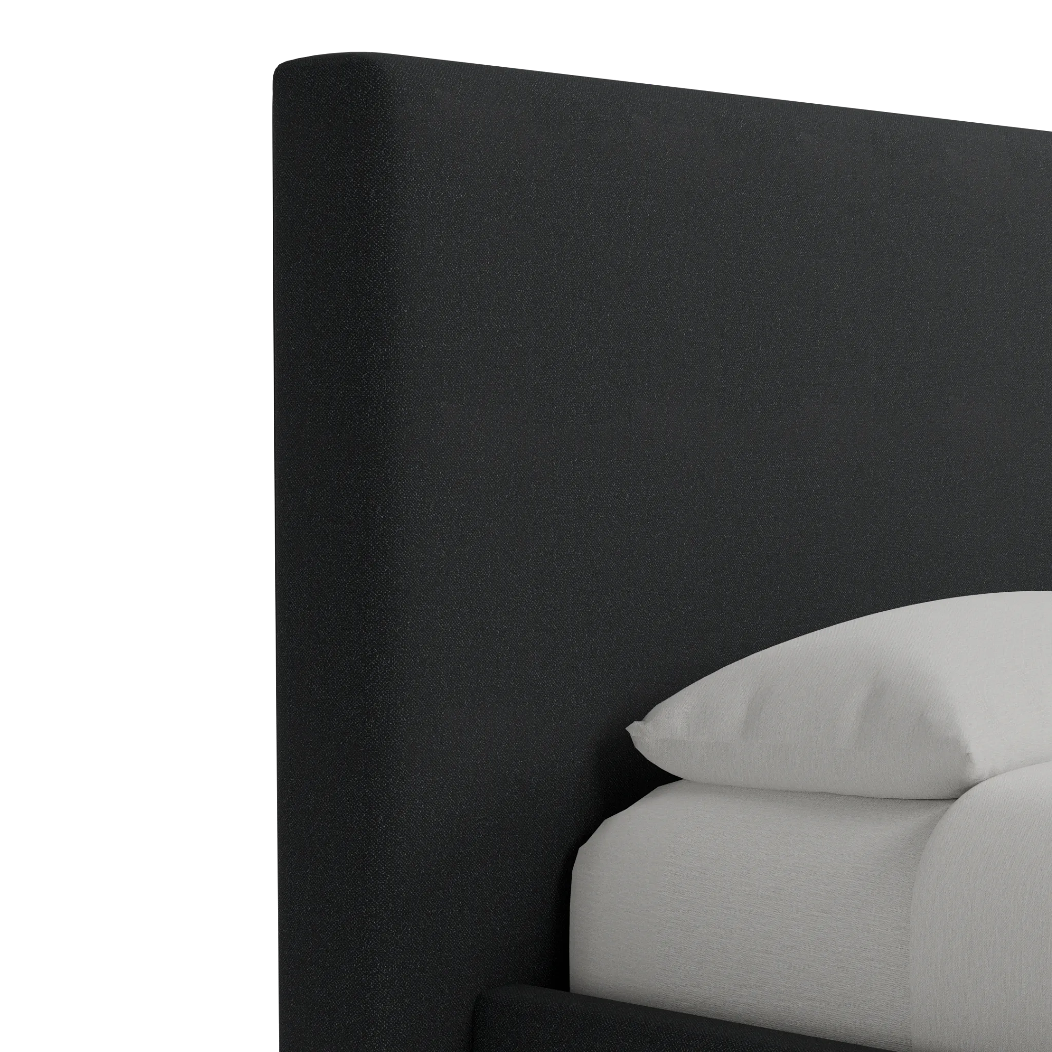 Grayton Elite Black 54" Upholstered Platform Bed