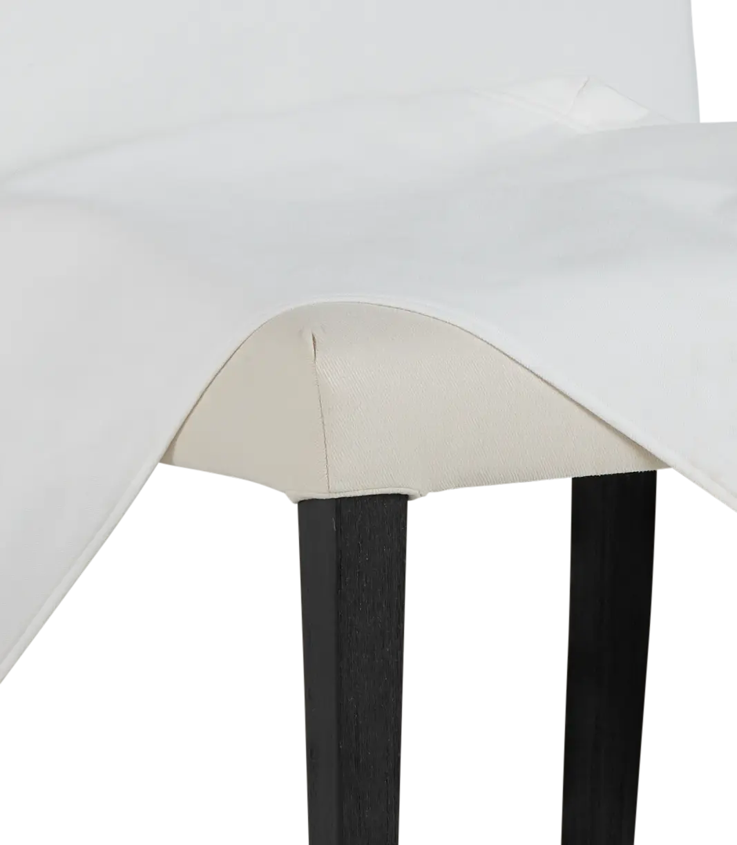 Destination White Long Slipcover Chair With Dark-tone Leg Destination White Long Slipcover Chair With Dark-tone Leg