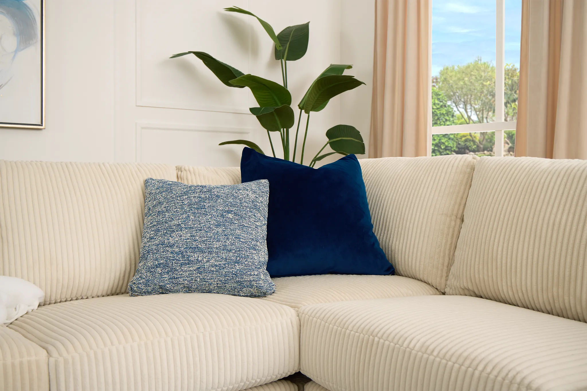 Reign Dark Blue 24" Accent Pillow