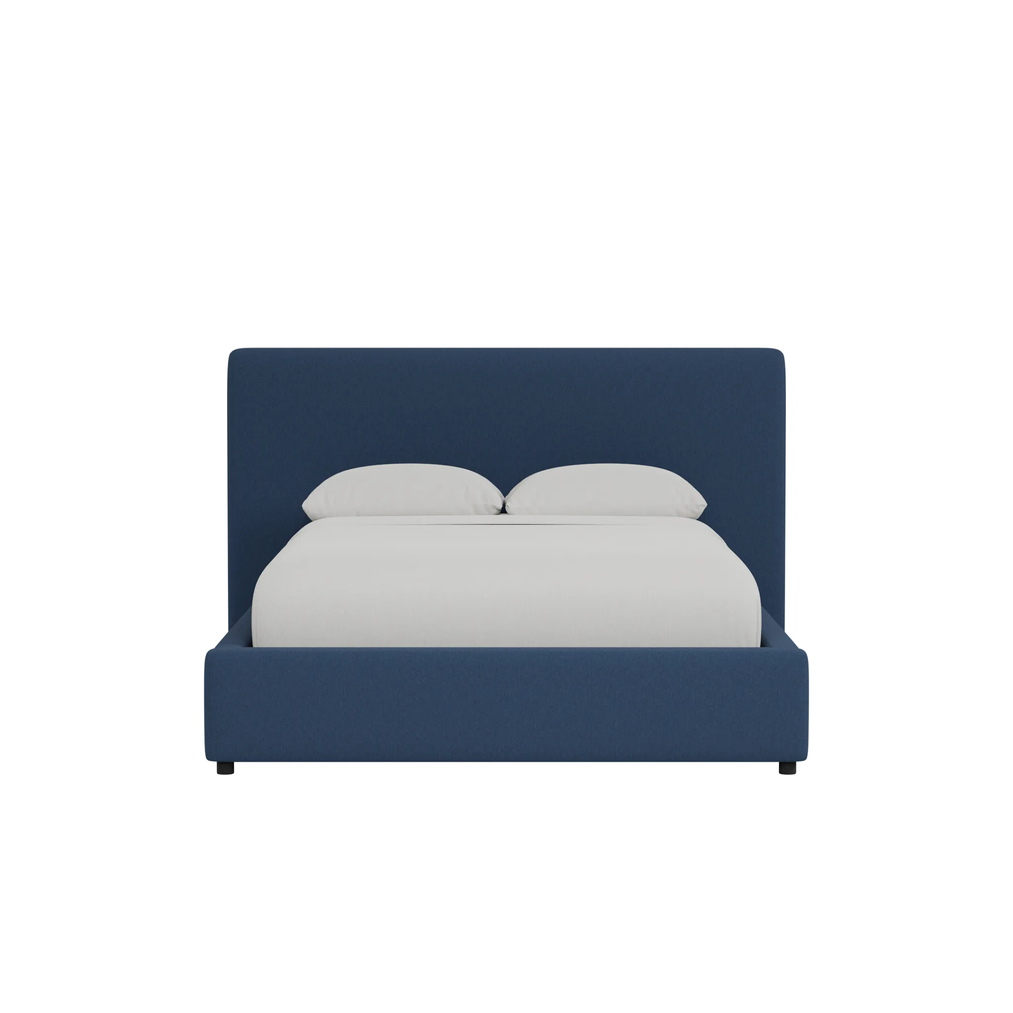 Grayton Revenue Dark Blue 44" Upholstered Platform Bed