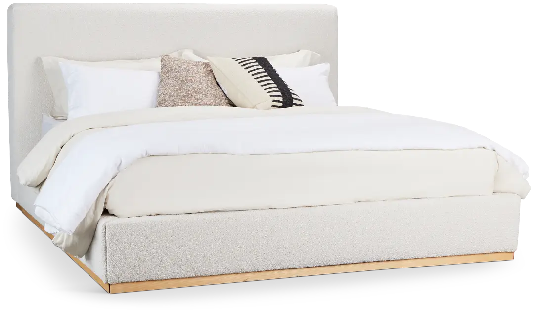 Calabasas Beige Uph Panel Bed Calabasas Beige Uph Panel Bed