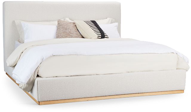 Calabasas Beige Uph Panel Bed