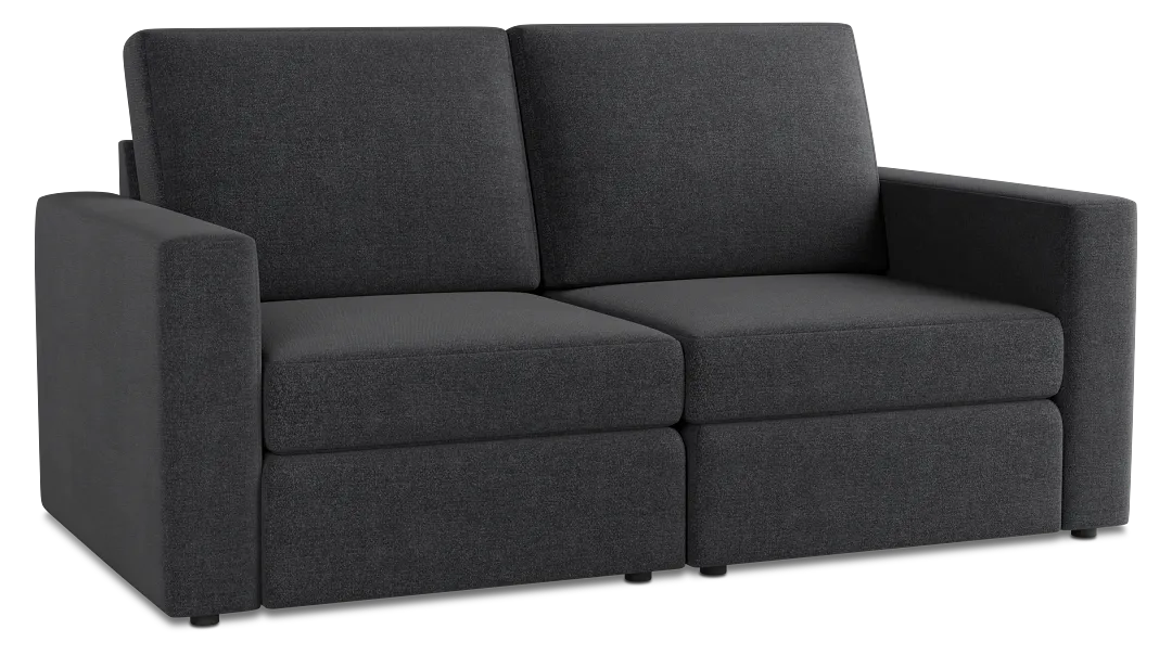 Citymod Dark Gray Fabric 2-piece Modular Sofa