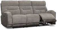 Travis Gray Fabric Power Reclining Sofa