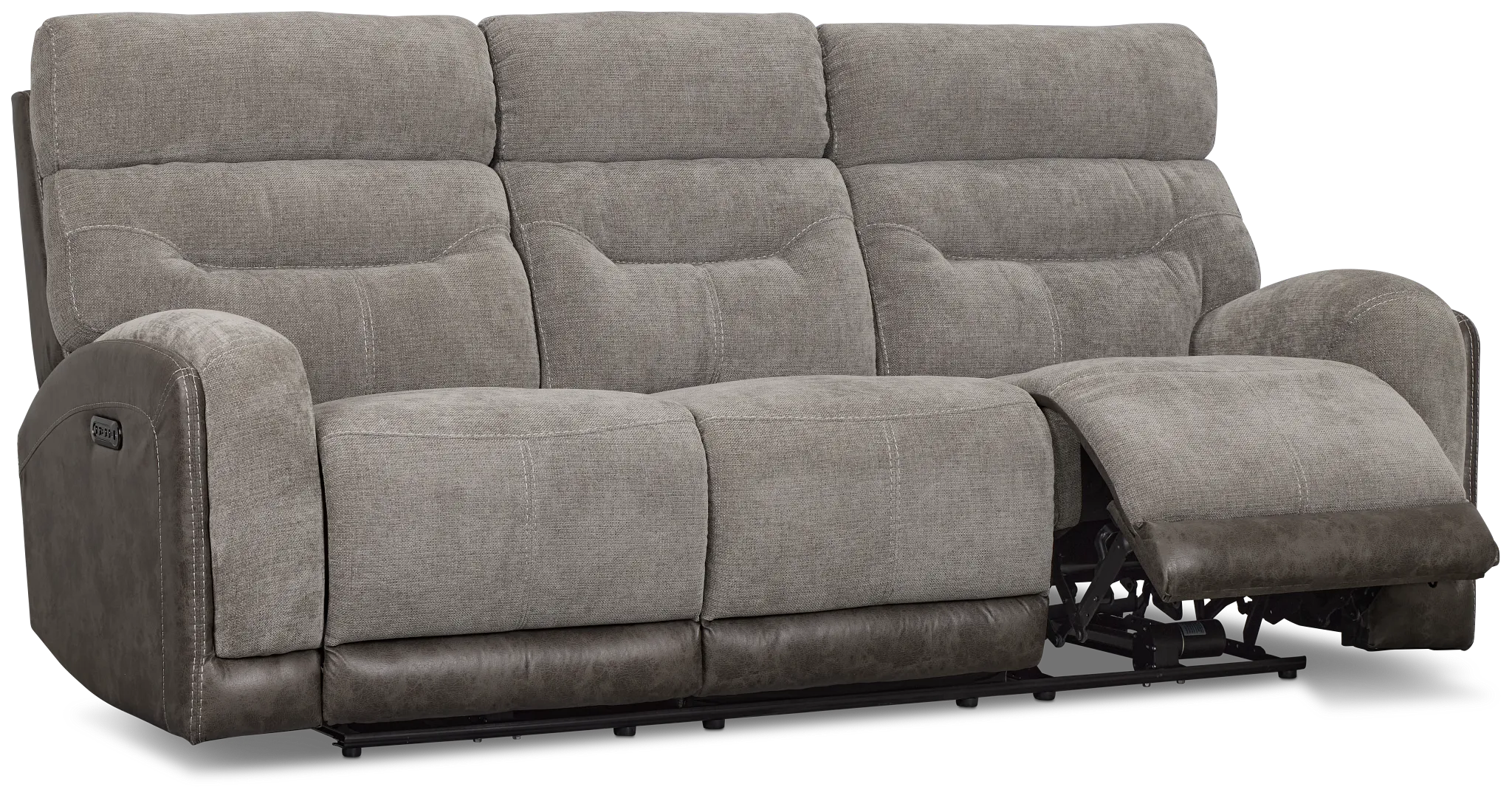 Travis Gray Fabric Power Reclining Sofa