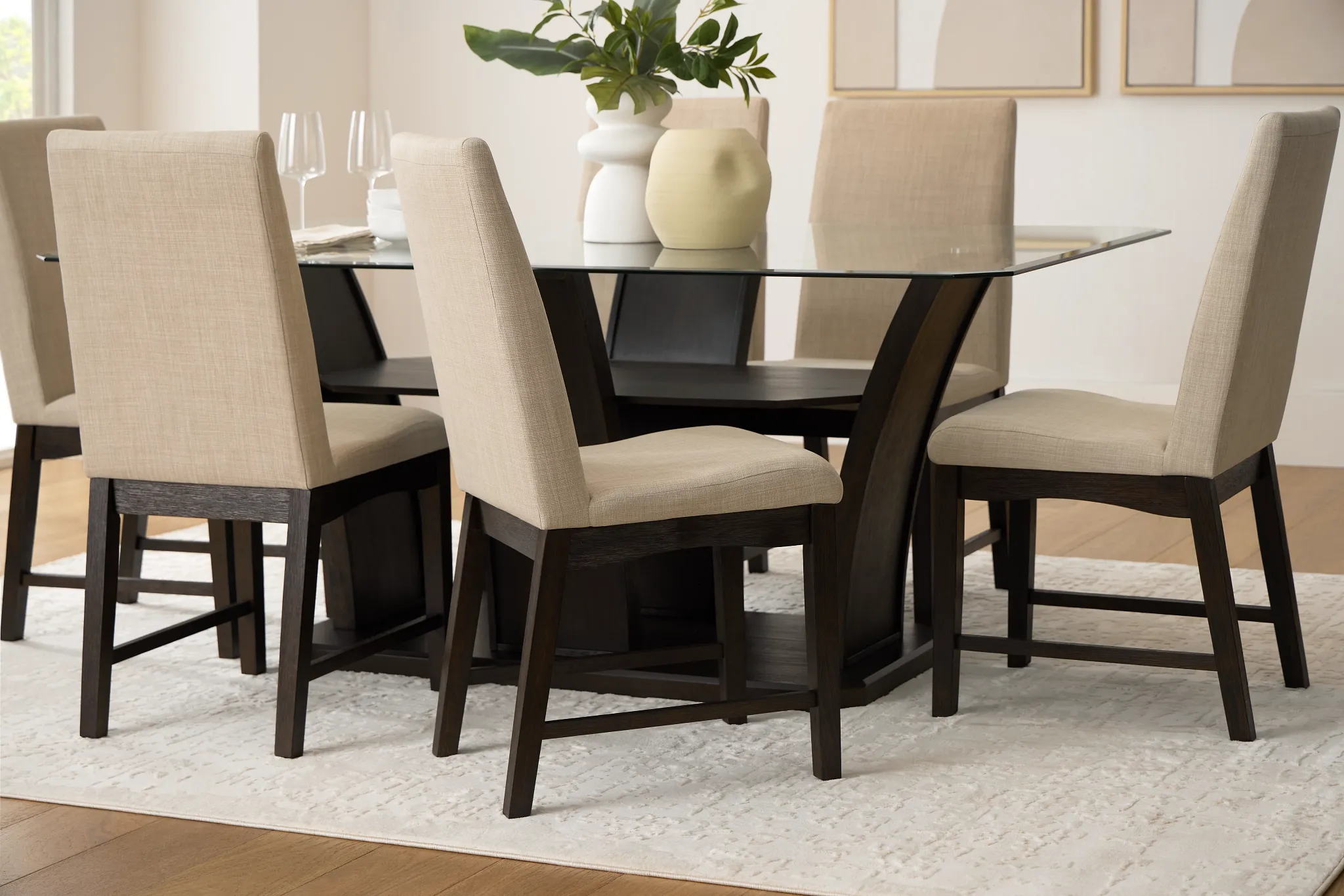 Roswell Glass Rectangular Table