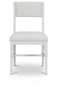Presley White Upholstered Side Chair