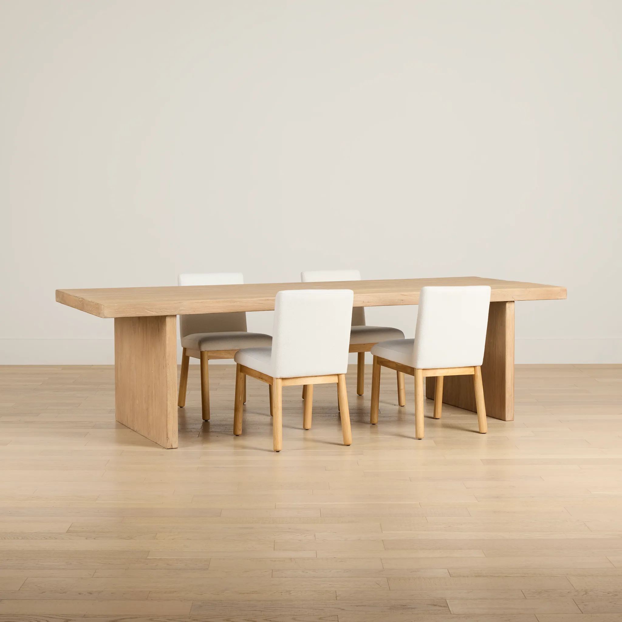 Salida Light Tone Rect Table & 4 Upholstered Chairs